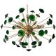 Suspension ovale en verre de murano vert « coni » spoutnik
