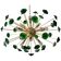 Green “coni” murano glass sputnik oval chandelier