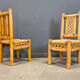 Boho chic chunky bamboo dining chairs - set of 5