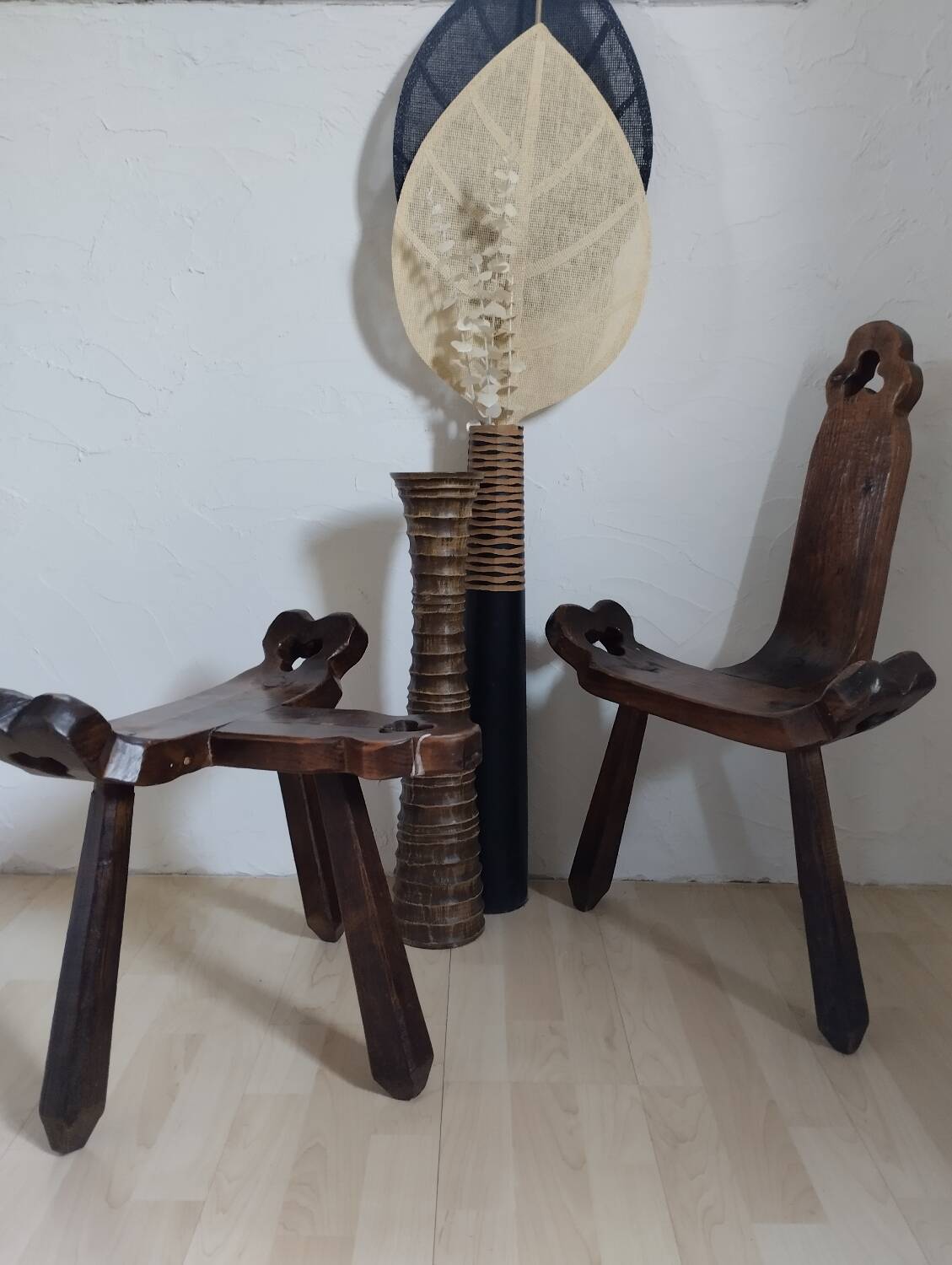 Brutalist chair and stool