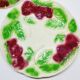 3 old plates in slip decoration strawberries and grapes