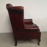 English armchair chesterfield burgundy leather