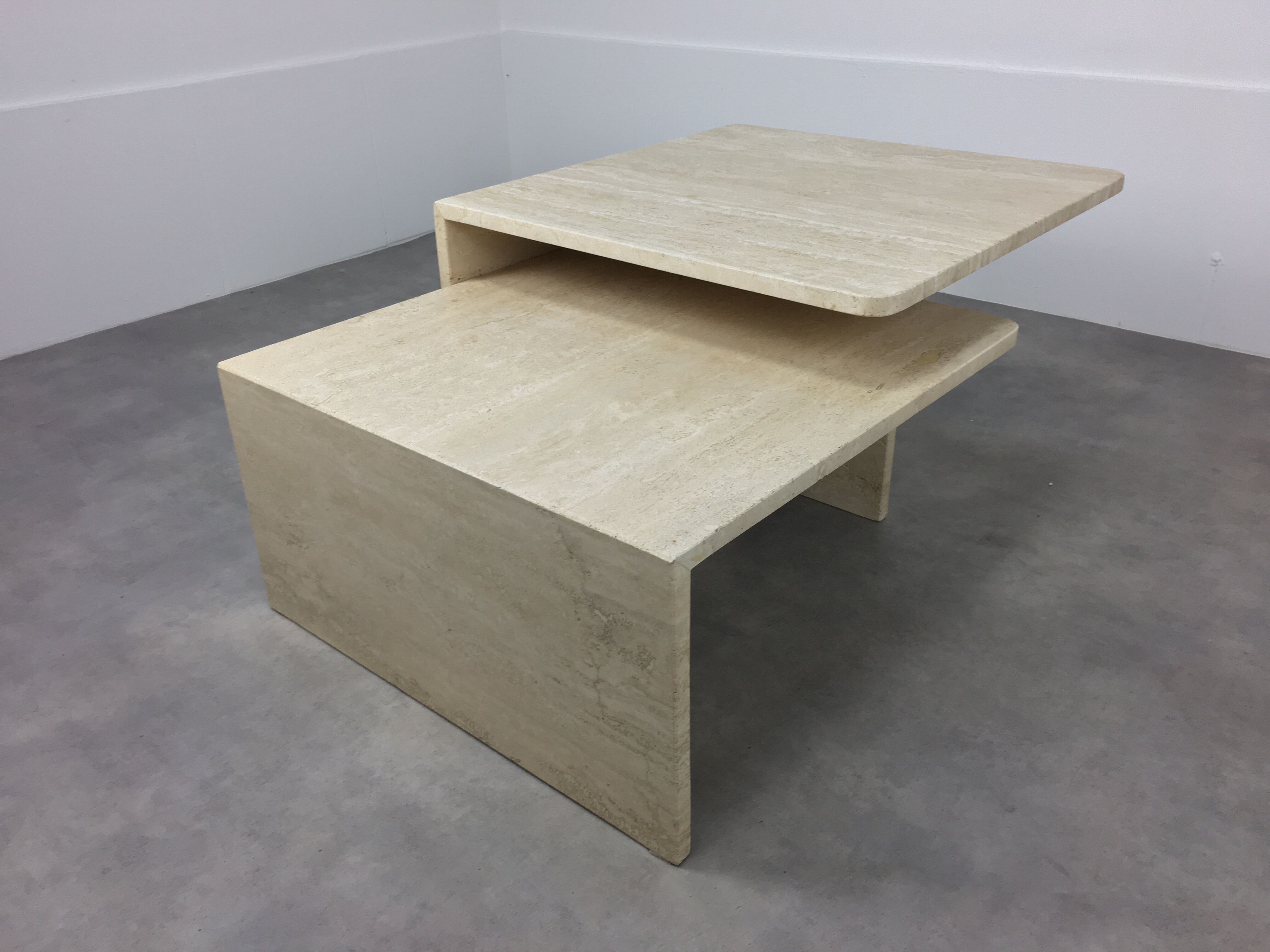 Travertine coffee table set, sofa tips