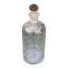 Flacon, bouteille ancienne en verre transparent en verre transparent, bouchon en forme de goutte