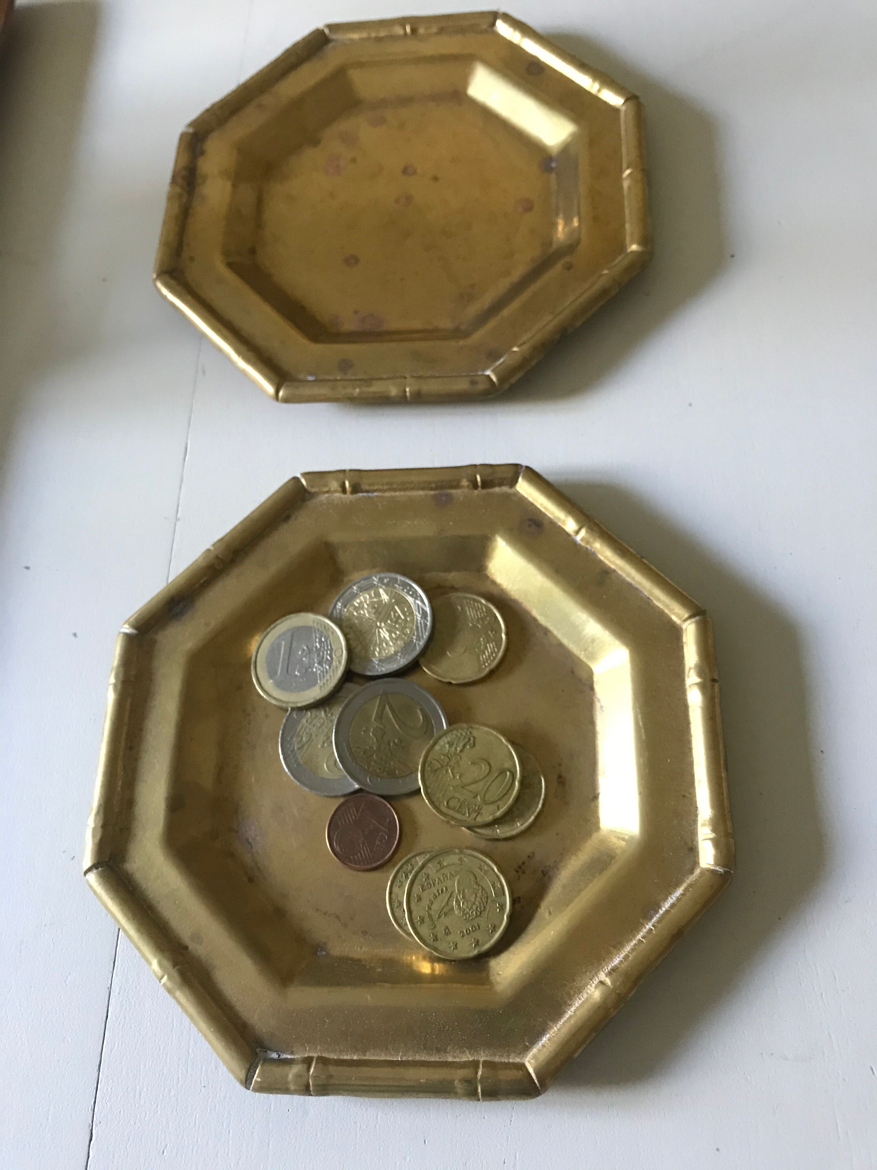 Pair of brass pockets