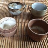 Set of 4 stoneware cups