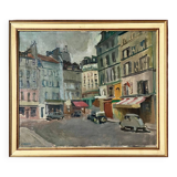 Oil Painting by Victor Isbrand (1897-1989) Urban Landscape - Paris
