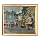 Oil Painting by Victor Isbrand (1897-1989) Urban Landscape - Paris