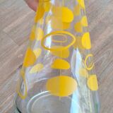 Carafe yellow geometric decor 70s