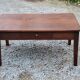 Oak farmhouse coffee table 1 drawer nineteenth century feet bobbins