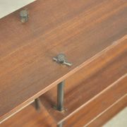 Hanging vintage wooden stick cabinet, Netherlands 1970