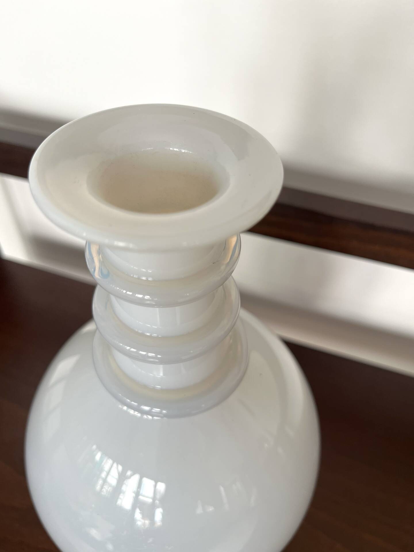 Opaline glass carafe vase Charles X