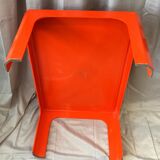 Friendly vintage orange rectangular coffee table gilac n°1871