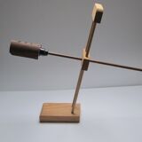 Techno Media lamp in copper and wood