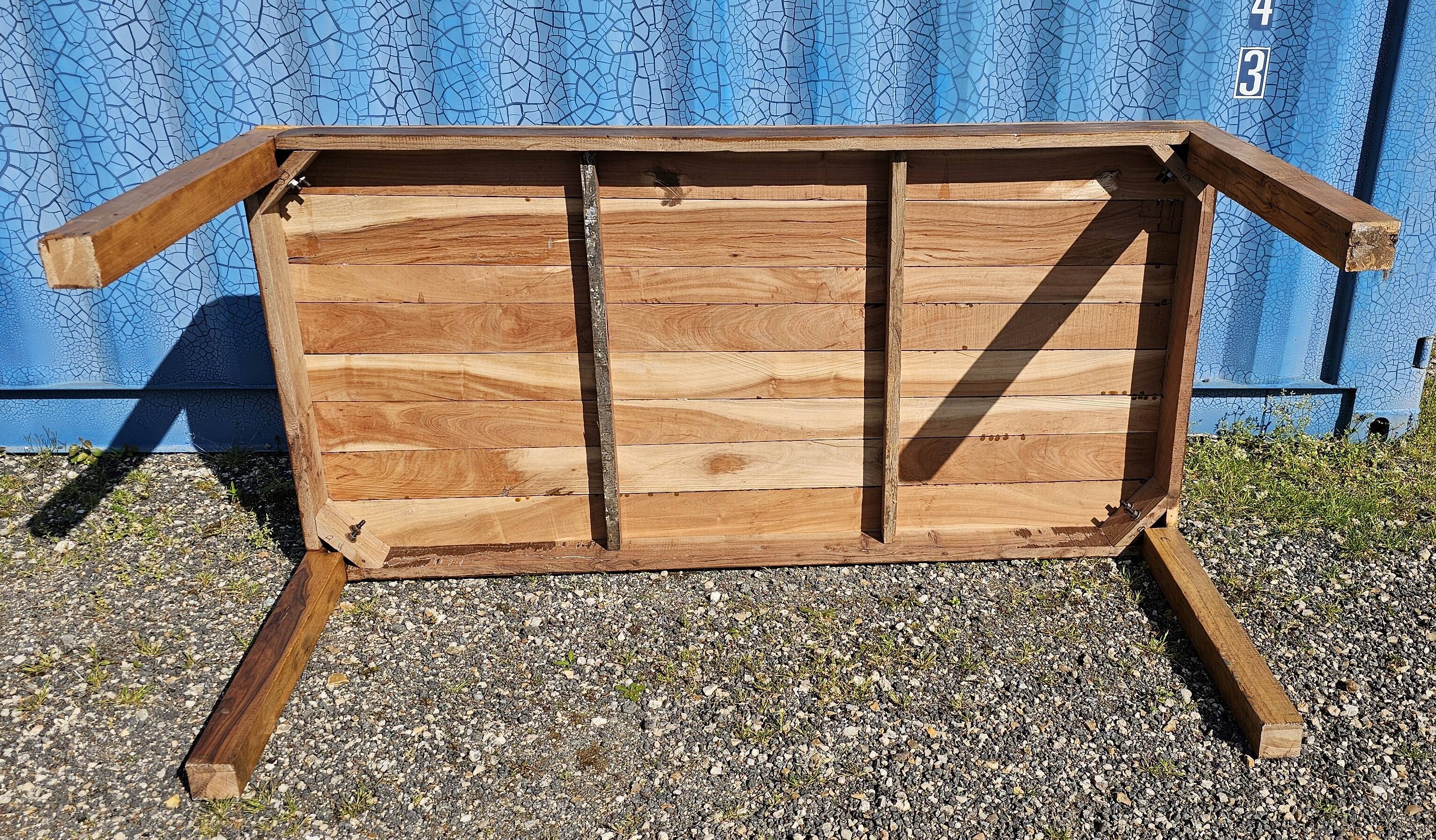 Rectangular teak dining table