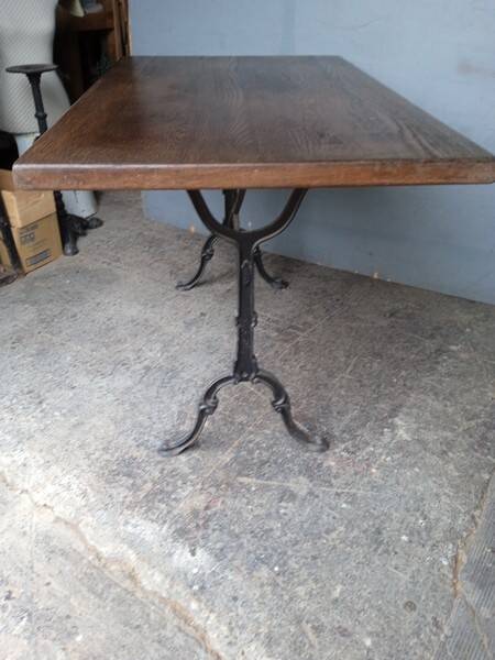 120 cm solid oak bistro table