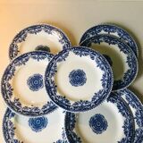Set of 8 Luneville Mazarin plates