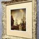 Flemish School of quality from the 19th century: Painting of a lively port scene