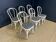 Set of 6 Thonet-type curved wooden bistro chairs