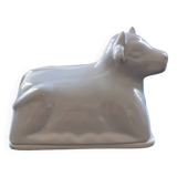 Porcelain cow butter dish