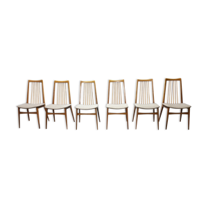 6 chaises scandinaves années 50