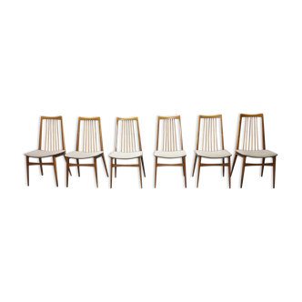 6 chaises scandinaves années 50 60 Lubke