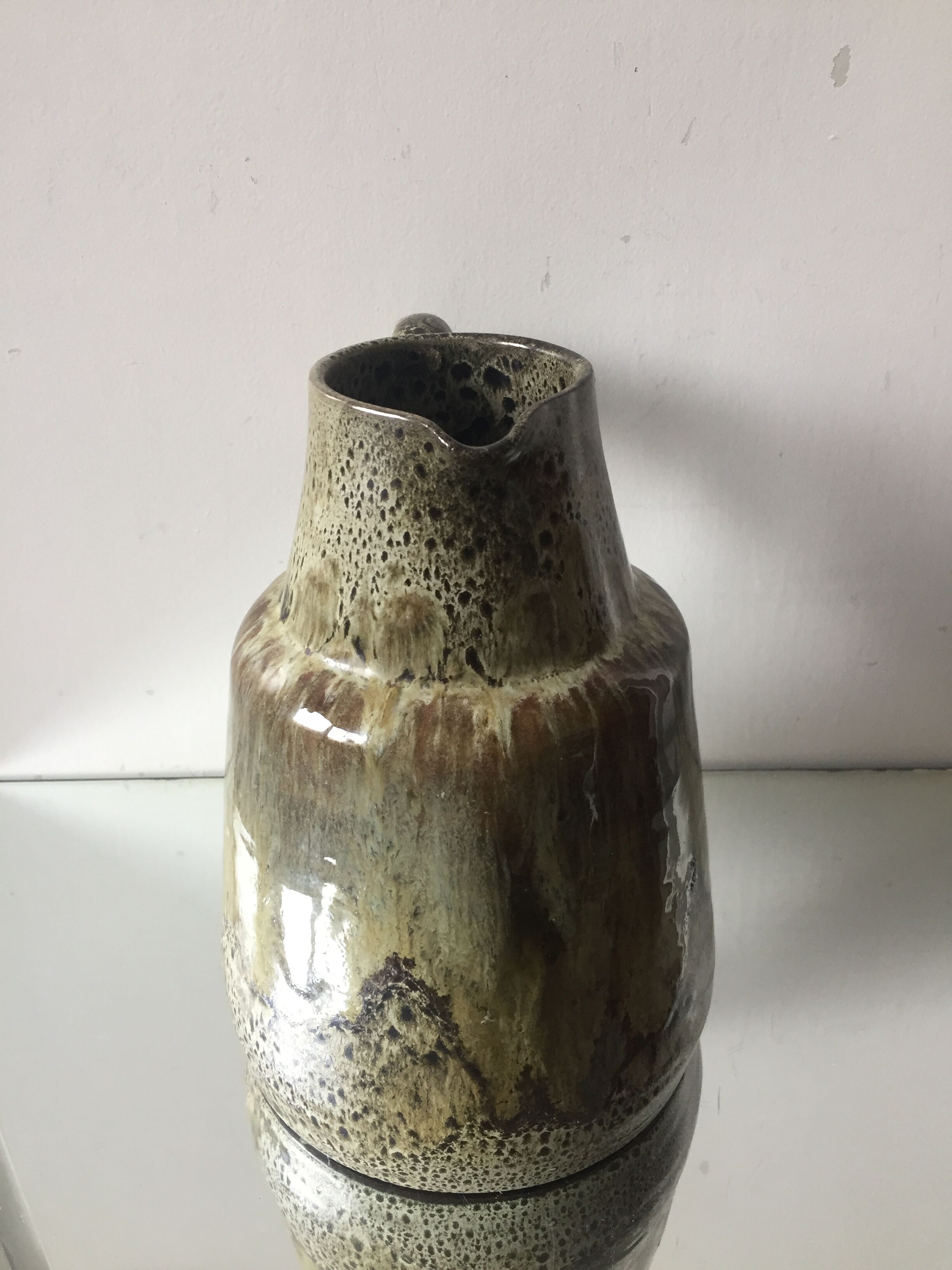 Stoneware Vase Pitcher Vintage Signed Danish