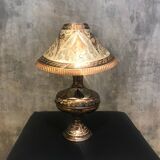 Hand Carved Antique Metal Lamp