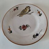 owl plate signed Sberna Deruta