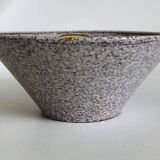 Trapezoidal vase by Fratelli Fanciullaci with plant decoration