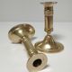 Pair of solid scandinavian danish handmade brass candle holders vintage