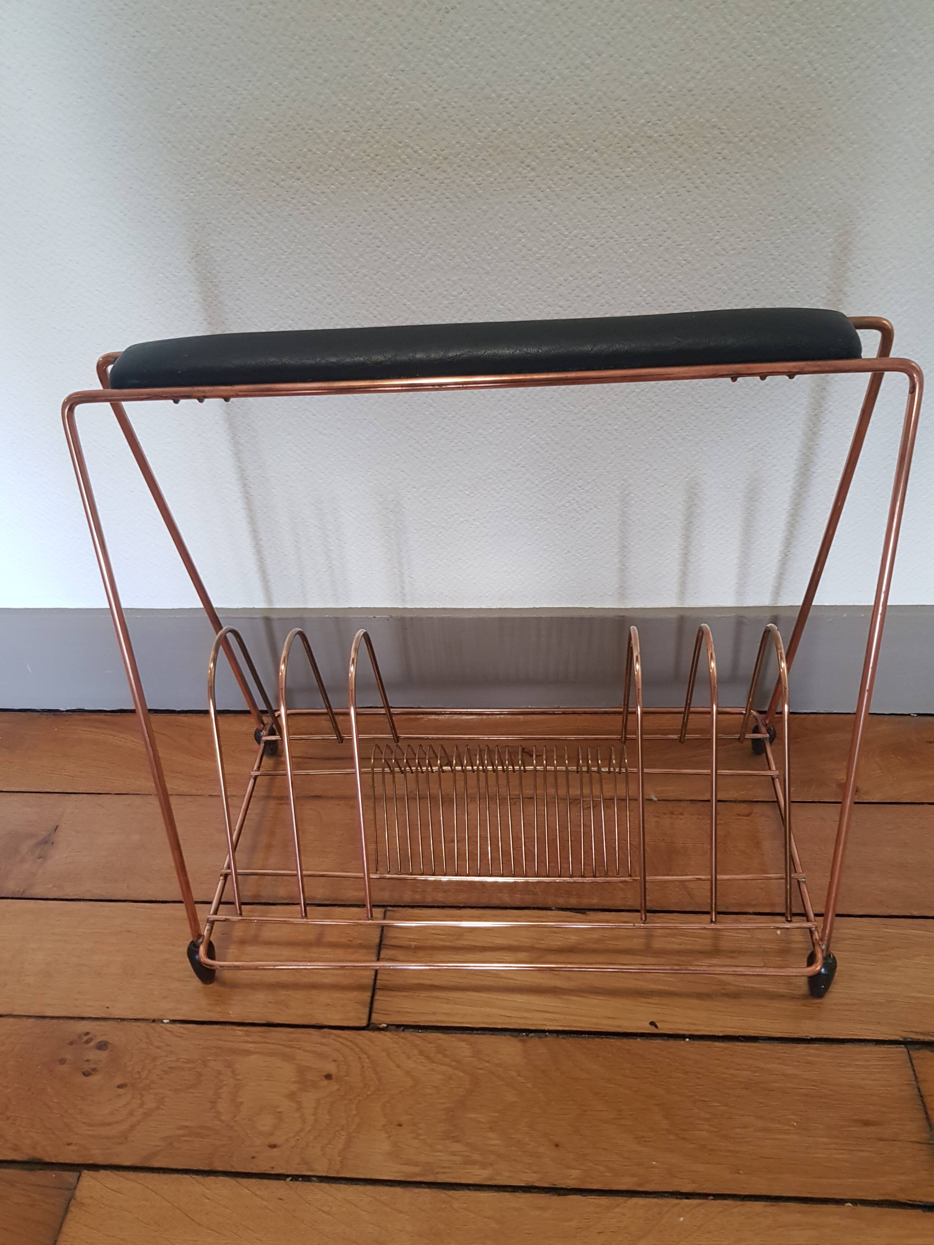 Brass and skai vinyl holder