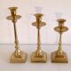 Set of vintage brass candle holders 1960