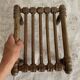 Old low turned wooden stool