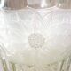 Champagne bucket, Art Deco style and period, thick, molded, frosted crystal