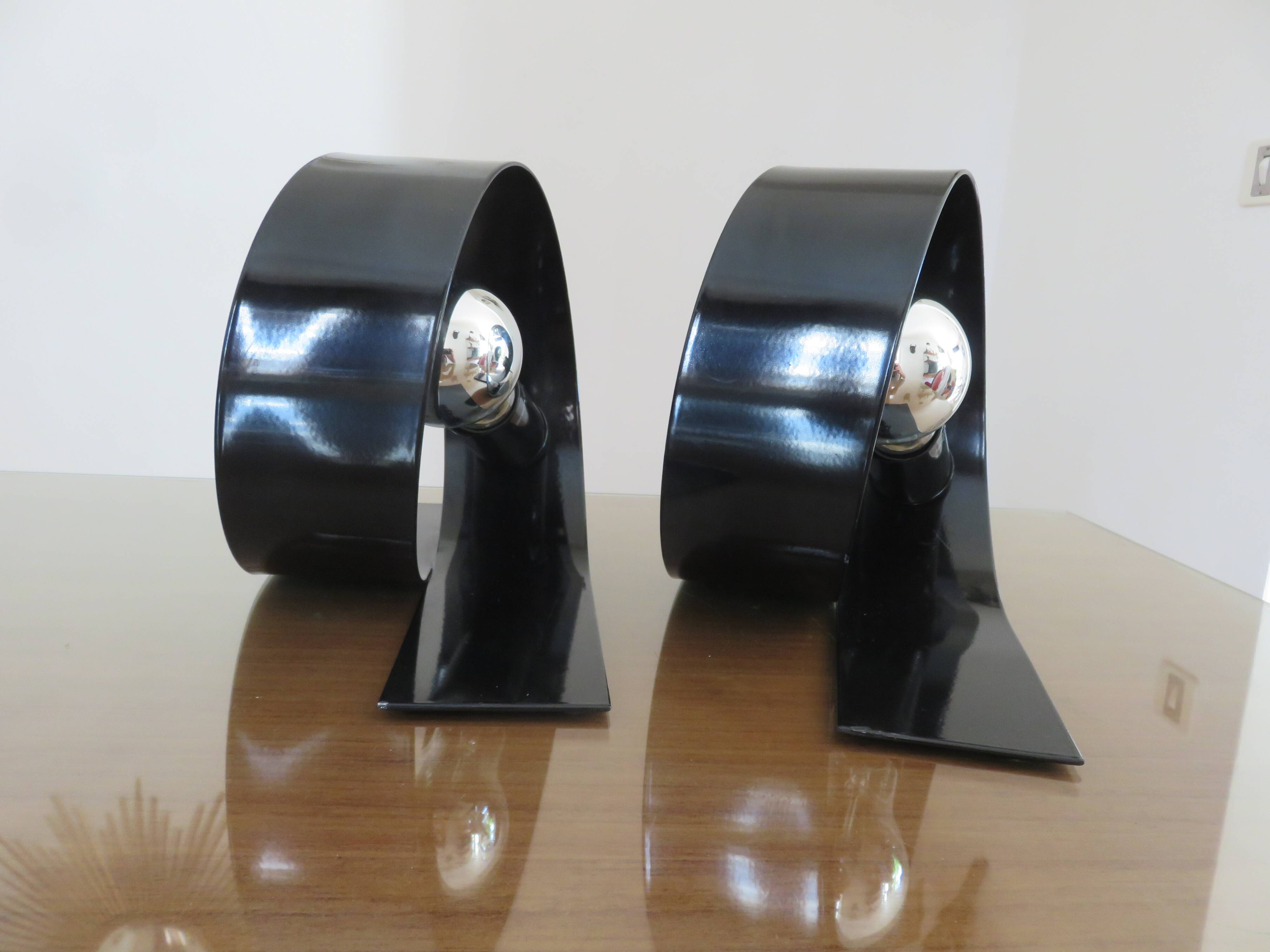 Pair of "looping" lamps by Massive editions 1990