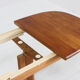 Vintage Danish oval extendable dining table solid teak