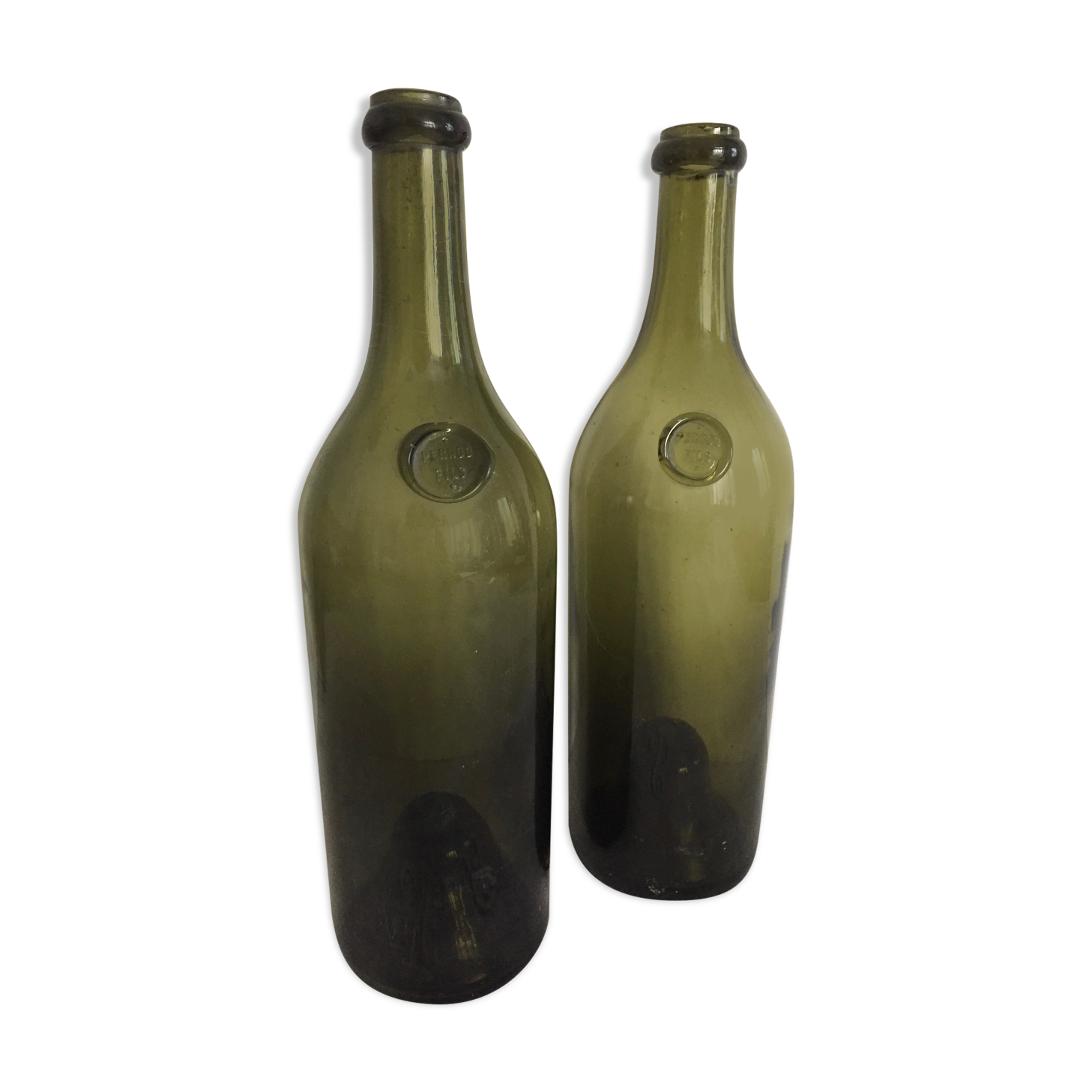 Pair of old bottles Pernod Fils