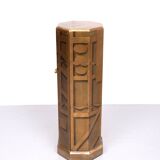 1970s antique octagonal gold storage cabinet