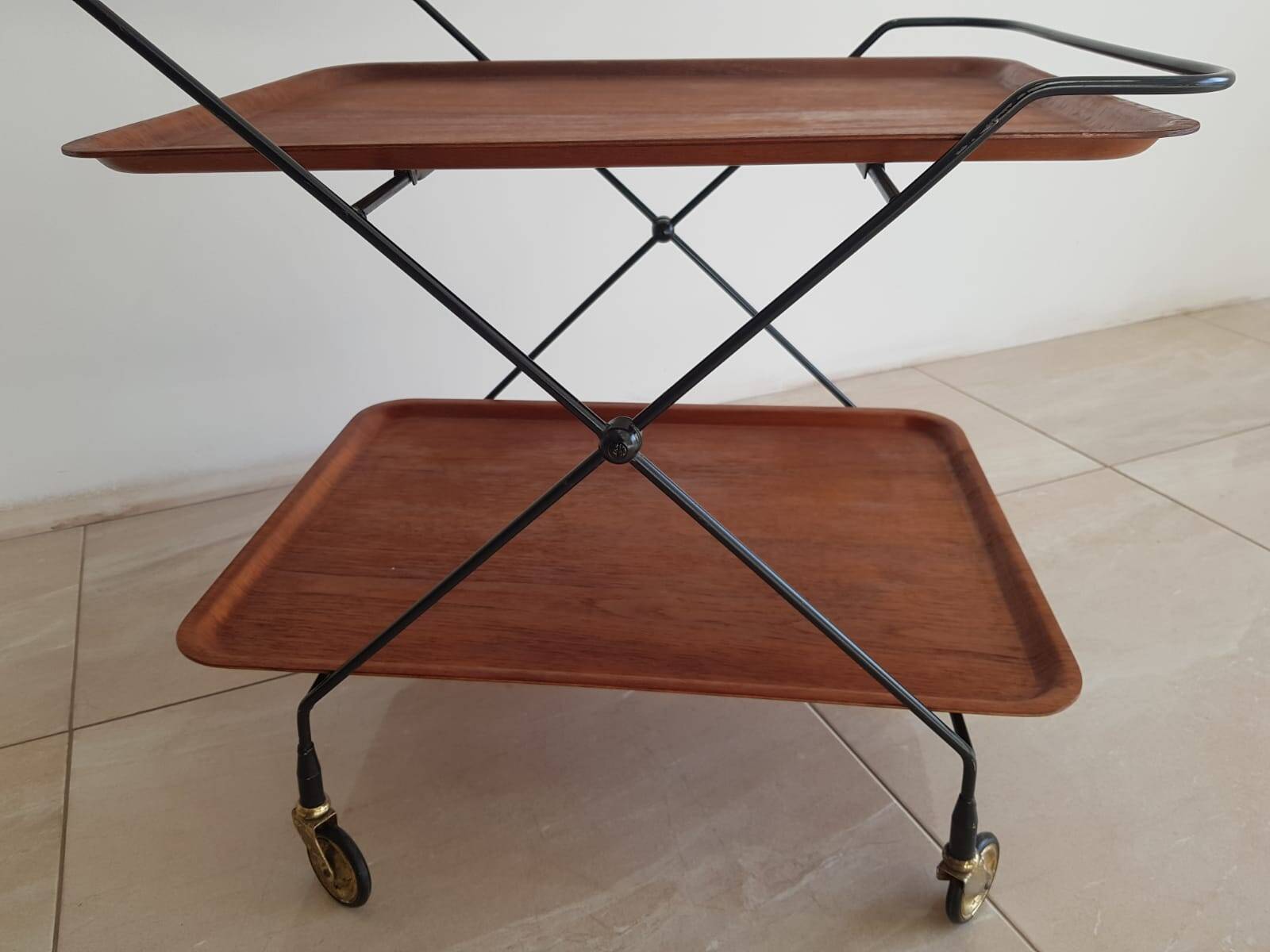 Mid-century modern, teak bar, Paul Nagel, Sweden, 1960s.