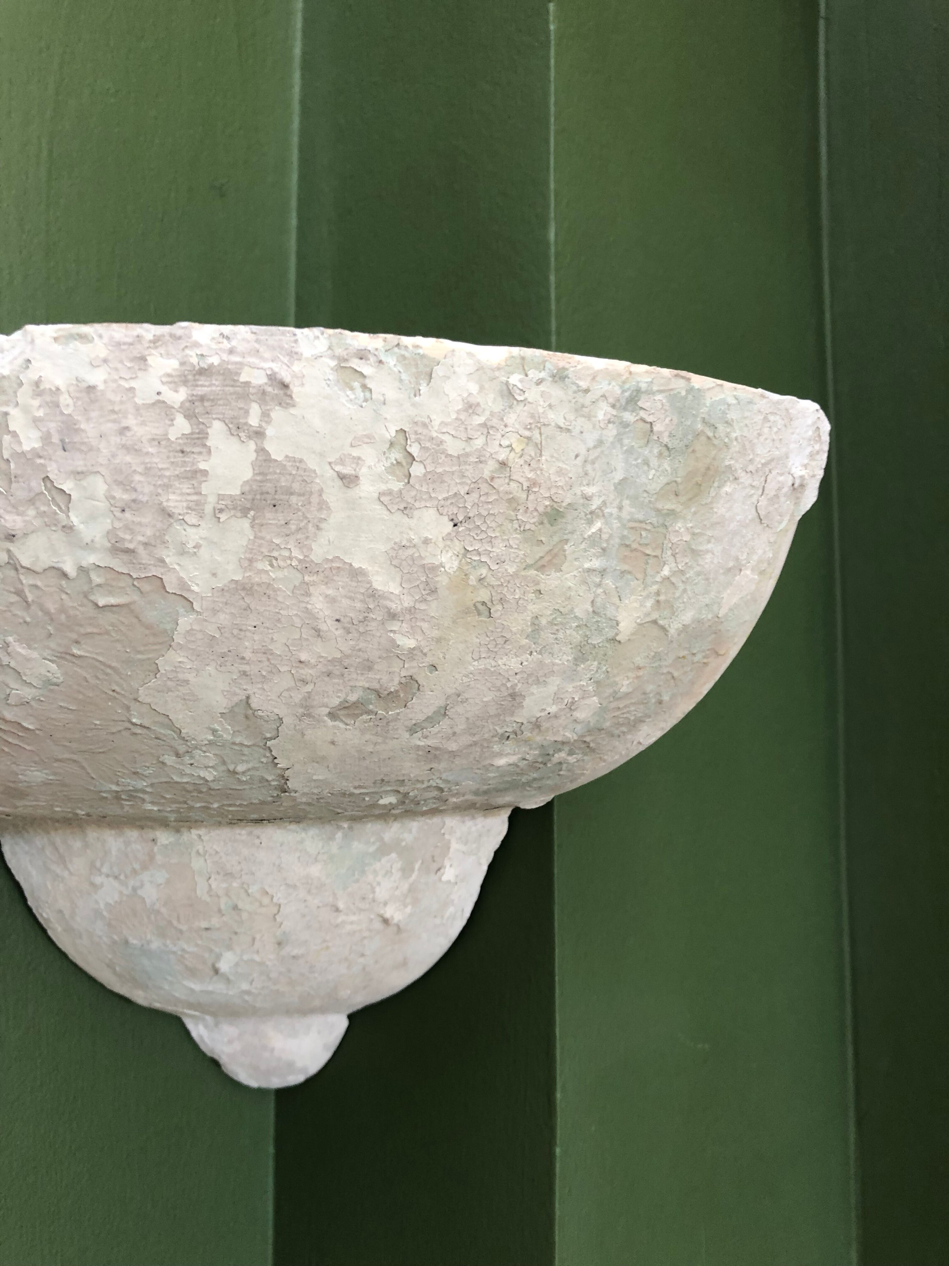 Art deco plaster wall lamp