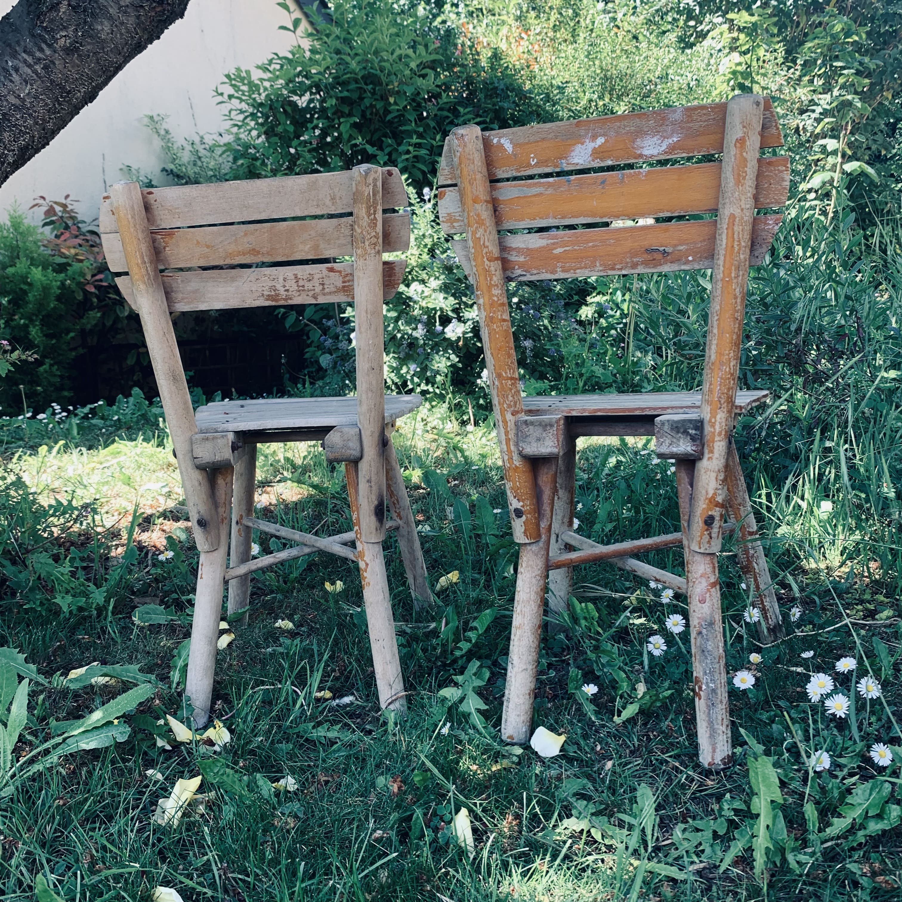 Pair of children's garden chairs