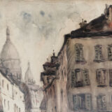 Aquarelle Montmartre, signed
