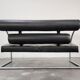 Canapé deux places cuir style Bauhaus Suisse 1970s