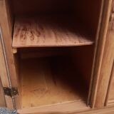 Low art deco sideboard in raw oak wood