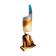 Murano glass lamp Italy 1970 foot root exotic wood