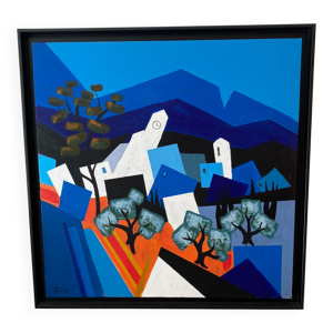 Tableau Lourmarin de Jean Triolet