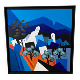 Painting Lourmarin by Jean Triolet