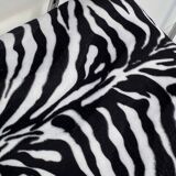 6 folding chairs in metal and zebra-patterned fabric, 1970s