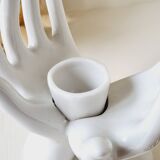 Porcelain handmade candle holder